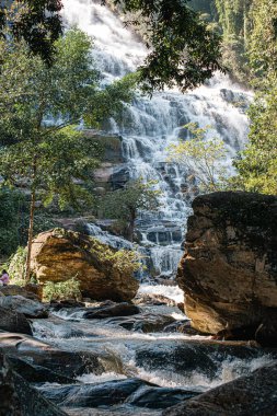 Mae Ya Waterfall Doi Inthanon Ulusal Parkı Tayland Chiang Mai.