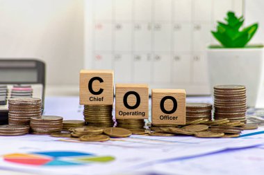 COO sözcüğünün olduğu bir defter var. Baş Operasyon Subayının göz alıcı görüntüsü olarak kısaltılmışı..