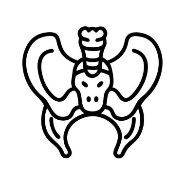 Creative Coccyx Anatomy Icon clipart