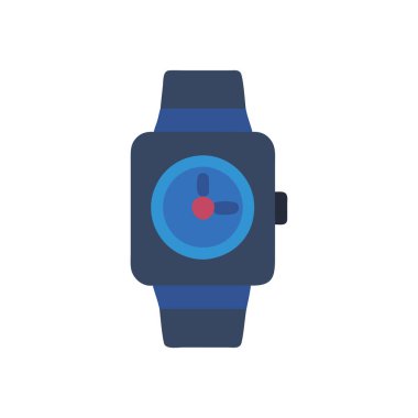 Unique Sleek Navy Digital Watch Design clipart