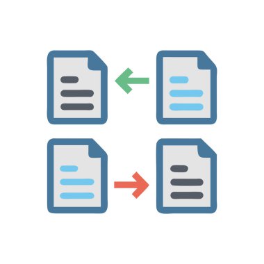 Stylish Data Deduplication Icon clipart