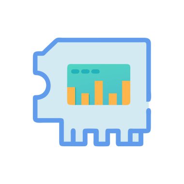 Memory Profiler Icon for Optimization clipart