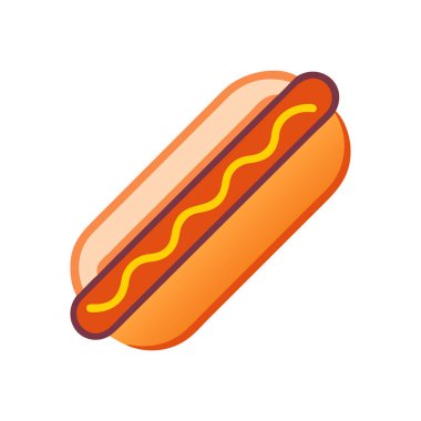 Eğlence Yemekleri için Hot Dog Vektörü