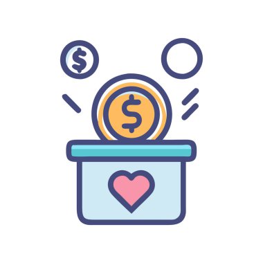 Fundraising Icon for Financial Support clipart