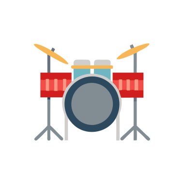 Dynamic Drum Set Icon for Music clipart