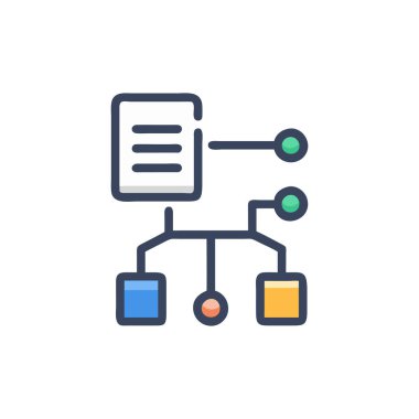 Icon of Data Lineage for Compliance clipart