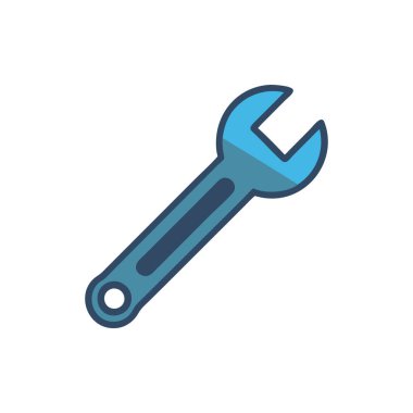 Çeşitli Kullanımlar için Modern Wrench Simgesi