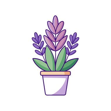 Lavender Scentsation Houseplant Bold Outline Design clipart