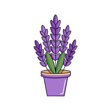 Unique Lavender Scentsation Houseplant Bold Outline clipart