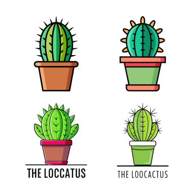 Bold Thelocactus Houseplant Artwork clipart