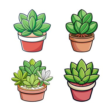 Vibrant Lithops Houseplant Design clipart