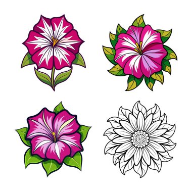 Charming Mexican Petunia Flower Design clipart