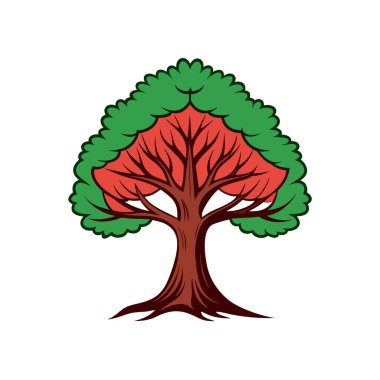 Dynamic Chinkapin Tree Design Featuring Bold Outline clipart