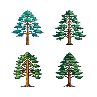 Stylish Longleaf Pine Tree Graphic clipart