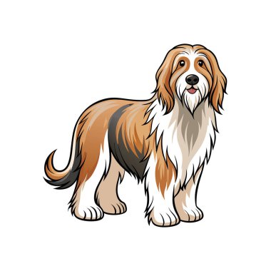 Vibrant Otterhound Animal Illustration clipart