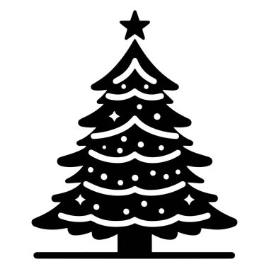 Noel ağacı simgesi vektör illüstrasyonuName.