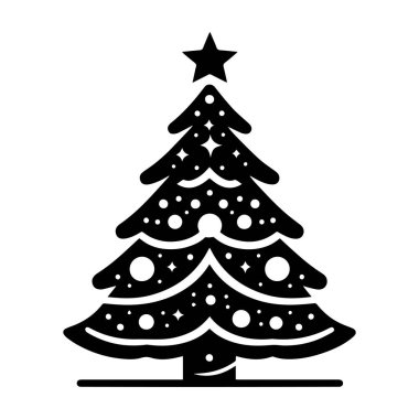 Noel ağacı simgesi vektör illüstrasyonuName.