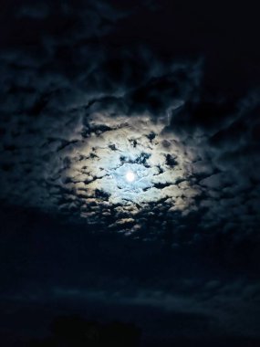 Bulutlu gece gökyüzü