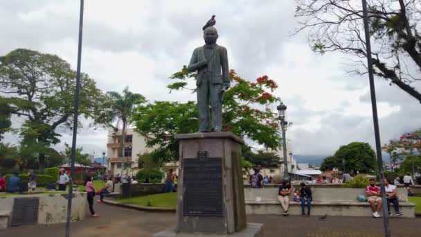 San Jose Costa Rica Juni 2022 Braulio Carrillo Colina Staty — Stockvideo