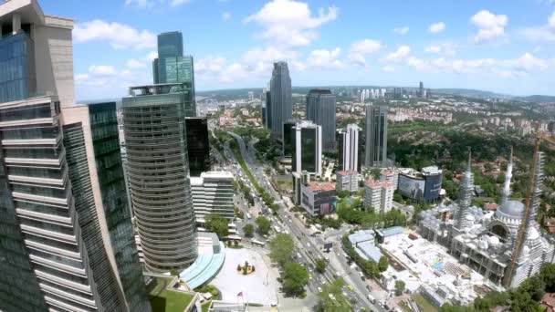 Istanbul Turchia Settembre 2022 Video Timelapse Del Distretto Finanziario Levent — Video Stock
