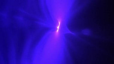 Mavi parlak neon çizgileri soyut teknoloji fütüristik hareket arkaplanı. Kusursuz döngü. Arkaplan canlandırması 4K