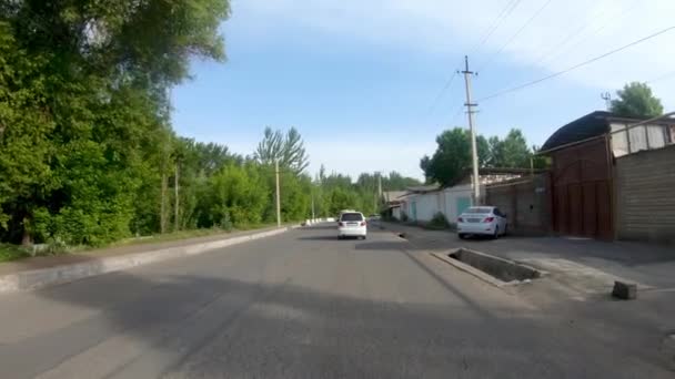 Osh Kyrgyzstan May 2022 Point View Driving Osh City Road — Stock Video