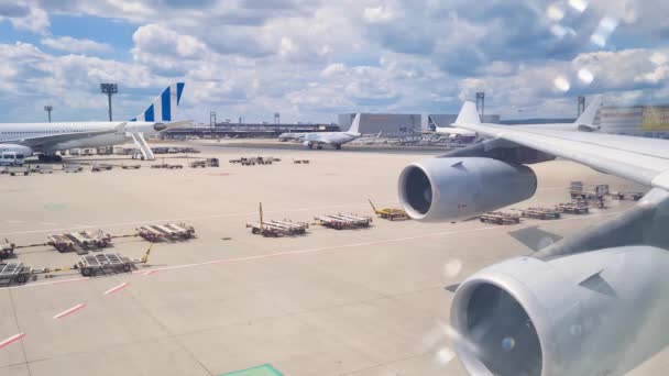 Frankfurt Alemanha Junho 2022 Aviões Aeroporto Principal Frankfurt Com Close — Vídeo de Stock
