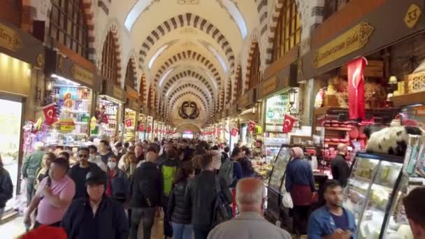 Istanbul Turkey December 2022 Spice Bazaar Also Known Egyptian Bazaar — Stock videók