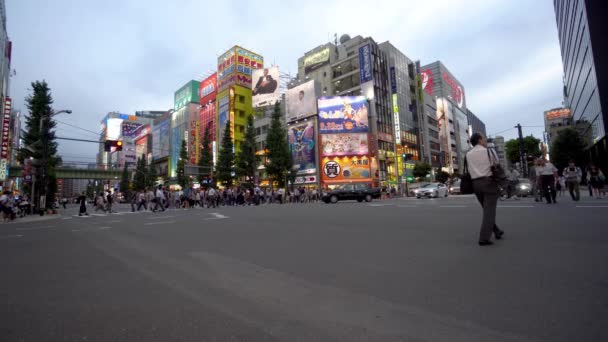 Tokio Japonia Sierpień 2018 Dzielnica Akihabara Sklepami Elektronicznymi Sklepami Anime — Wideo stockowe