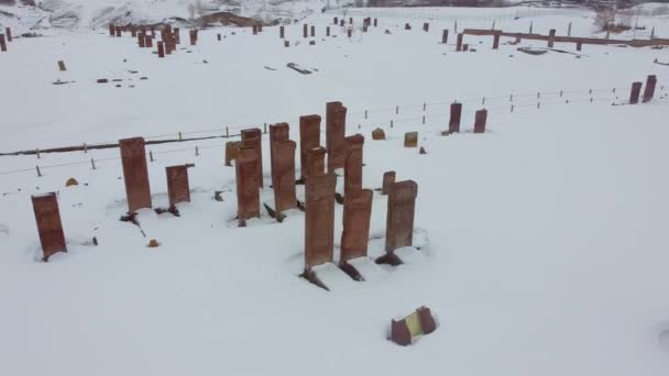 Bitlis Ahlat Turcja Listopad 2019 Historyczny Cmentarz Islamski Ahlat Znany — Wideo stockowe