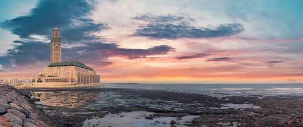 Касабланка Морено Апрель 2023 Года Хасан Время Заката Впечатляющая Архитектура — стоковое фото