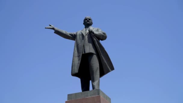 Osh Kyrgyzstan May 2022 Vladimir Lenin Statue Osh City Vladimir — Video
