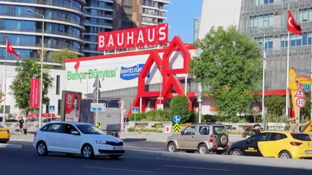 Estambul Turquía Agosto 2023 Famosa Cadena Tiendas Bauhaus Alemanas Bauhaus — Vídeo de stock