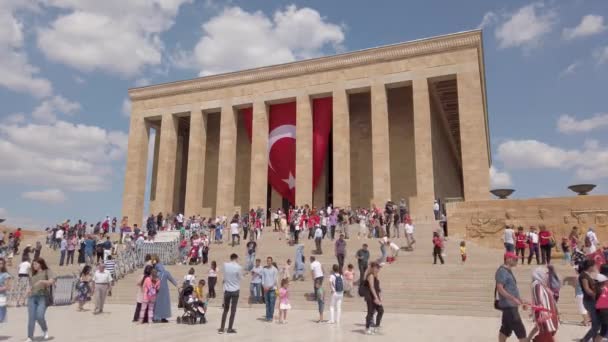 Ankara Turquía Agosto 2023 Personas Que Visitan Anitkabir Mausoleo Del — Vídeo de stock