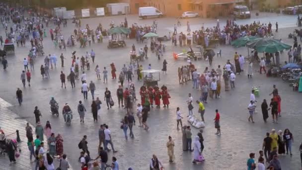Marrakech Marruecos Septiembre 2022 Jemaa Fnaa Una Gran Plaza Ciudad — Vídeos de Stock