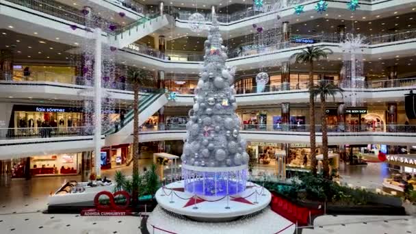 Estambul Turquía Diciembre 2023 Centro Comercial Cevahir Celebra Año Nuevo — Vídeo de stock