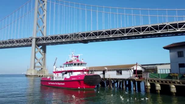 San Francisco Usa August 2019 Γέφυρα San Francisco Bay Που — Αρχείο Βίντεο