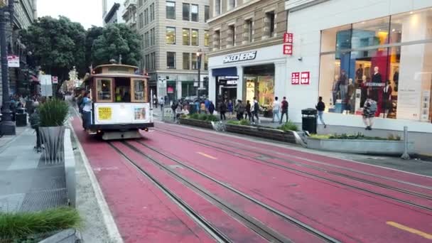 San Francisco Californie États Unis Août 2019 Touristes Téléphérique San — Video