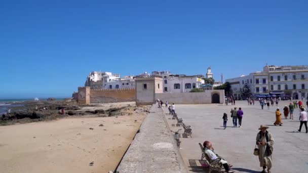 Сувейра Марокко Сентября 2022 Года Бастион Городской Стены Сувейра Цитадель — стоковое видео