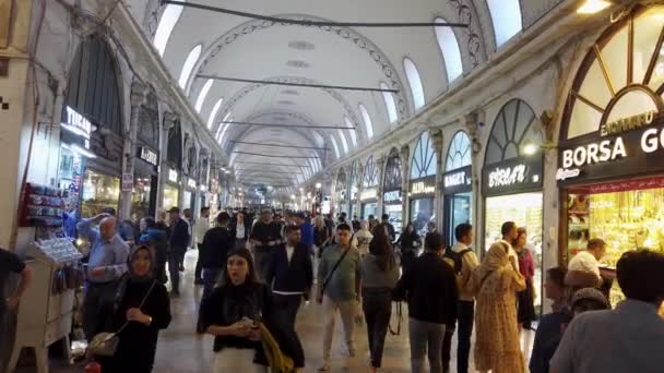 Estambul Turquía Octubre 2023 Gran Bazar Histórico También Conocido Como — Vídeo de stock