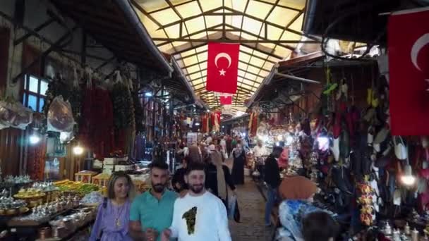 Gaziantep Turquía Julio 2023 Bazar Histórico Zincirli Bedesten Gaziantep Con — Vídeo de stock