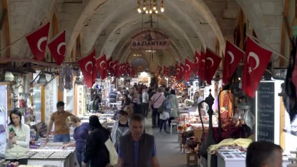 Gaziantep Turkije Juli 2023 Historische Zincirli Bedesten Bazaar Van Gaziantep — Stockvideo