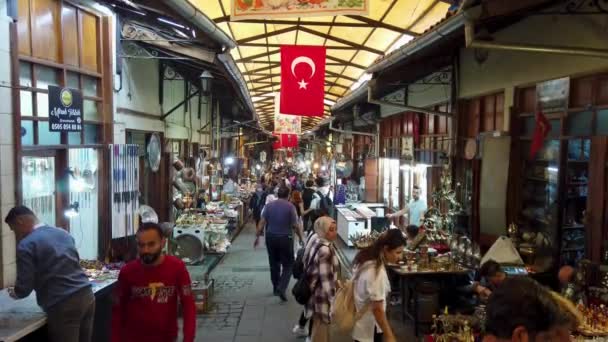 Gaziantep Turchia Luglio 2023 Coppersmith Storico Bazar Gaziantep Turco Bakircilar — Video Stock