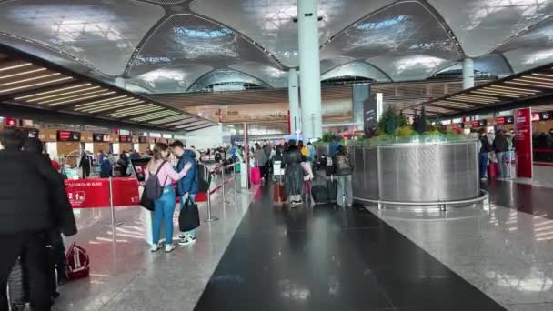 Istanbul Turquie Novembre 2023 Passagers Intérieur Zone Départ Aéroport Istanbul — Video