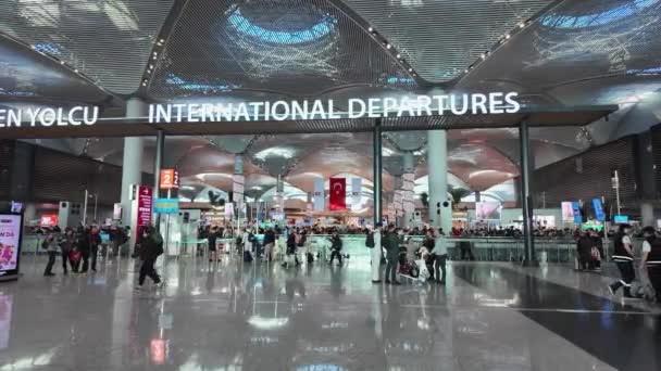 Istanbul Turquie Décembre 2023 Entrée Dans Zone Contrôle Des Passeports — Video