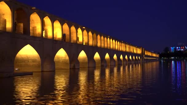 Isfahan Iran Mai 2023 Die Allahverdi Khan Brücke Volksmund Als — Stockvideo