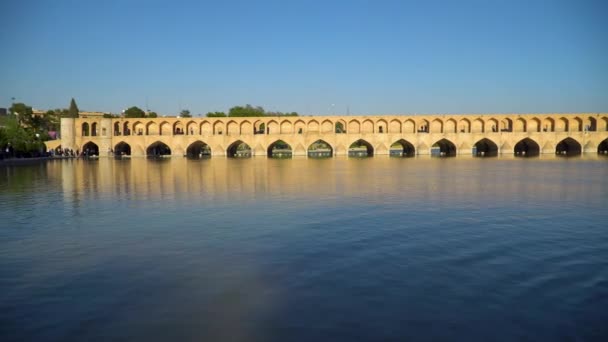 Isfahan Iran Mai 2023 Die Allahverdi Khan Brücke Volksmund Als — Stockvideo