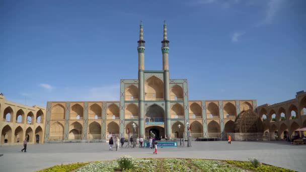 Γιαζντ Ιράν Μαΐου 2023 Τζαμί Τζαμέ Δεσπόζει Στον Ορίζοντα Του — Αρχείο Βίντεο