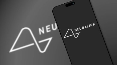 İstanbul, Türkiye - 7 Şubat 2024: Akıllı telefon ekranında Nauralink marka logo. Nöroalink, BMI teknolojileri ile beyinden makine arayüzüne odaklanan bir şirkettir..