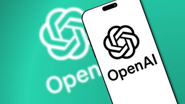 İstanbul, Türkiye - 19 Şubat 2024: Akıllı telefon ekranında OpenAI logosu. OpenAI, ChatGPT ile ünlü önde gelen bir yapay zeka araştırma ve geliştirme organizasyonudur. İllüstrasyon Editörü